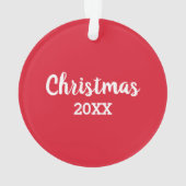 ペットフォトキャットベリーリースクリスマス オーナメント (裏面)