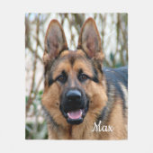ペットフォトギフト犬パーソナライズされた好き形見 フリースブランケット (正面)