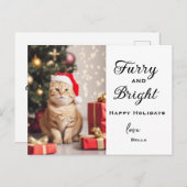 ペットフォトクリスマスカードパーソナライズされた – 休日 シーズンポストカード (正面/裏面)