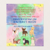 ペットフォトグラファー動物トリマーシックビジネスカード 名刺 (外部フラット)