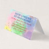 ペットフォトグラファー動物トリマーシックビジネスカード 名刺 (裏面)