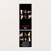 ペットフォトグラファー動物写真折り畳み名刺 名刺 (外部フラット)