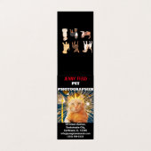 ペットフォトグラファー動物写真折り畳み名刺 名刺 (外部フラット)