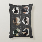 ペットフォトコラージブラックキャットお気に入りの装飾用クッション アクセントクッション (正面(垂直))