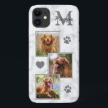 ペットフォトコラージュモダンモノグラム大理石キャットドッグ iPhone 11 ケース<br><div class="desc">今は運この最高の犬のペットフォトiPhoneケースと一緒に行くカスタム所であなたの友人と一緒に。白い大理石にハートと前刷りデザインを施した3枚の写真コラージュはトレンディーエレガントでクール、可愛い。犬カスタマイズの写真や猫の写真や手の付いたペット！パーソナライズモノグラムのイニシャルと名前の追加。Aは犬の恋人、猫好き、犬の母、犬のパパ、猫の母と猫のパパのために持っている必要がある！誕生日やクリスマスの素晴らしい贈り物。COPYRIGHT © 2020 Judy Burrows,  Black Dog Art - All Rights Reserved.ペットフォトコラージモモダンノグラム大理石キャットドッグiPhone 11ケース</div>