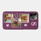 ペットフォトコラージュモノグラムネームマゼンタ猫 Case-Mate iPhoneケース (裏面(横))