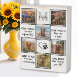 ペットフォトコラージュ犬の恋人引用文ユニーク記念 ウッドボックスサイン<br><div class="desc">祝最高のの友カスタム人ペット写真コラージュ木箱のサイン。このユニークペット犬の写真の記念碑は、自分や家族や友人のためにあなたの犬を尊重する最高のまたはペットの記念として最適な贈り物である。私たちは、あなたの写真記念木材のプラークがあなたに喜び、平和、そして幸せな思い出をもたらすことを願う。引用文: "1つのスマイルは友情を開始することができ、1つの単語は戦いを終了することができる、1つの見る救人間関係1つの犬はあなたの人生を変えることができる。" " 。思い出が豊富で写真大切が1枚だけでは不十分な場合は、毛布に6つの写真スポットが大切ある。写真、イニシャル、名前を変更するには、「このテンプレートをカスタマイズする」を参照。アップロード前最高のに写真を中央にトリミングする。COPYRIGHT © 2020 Judy Burrows,  Black Dog Art - All Rights Reserved.ペットフォトコラージュ犬の恋人引用文ユニーク木箱看板</div>