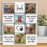 ペットフォトコラージュ犬の恋人引用文ユニーク記念 フォトプラーク<br><div class="desc">祝最高のの友カスタム人ペット写真コラージュのプラーク。このユニークペット犬の写真の記念碑は、自分や家族や友人のためにあなたの犬を尊重する最高のまたはペットの記念として最適な贈り物である。私たちは、あなたの写真記念碑があなたに喜び、平和、そして幸せな思い出をもたらすことを願う。引用文: "1つのスマイルは友情を開始することができ、1つの単語は戦いを終了することができる、1つの見る救人間関係1つの犬はあなたの人生を変えることができる。" " 。思い出が豊富で写真大切が1枚だけでは不十分な場合は、毛布に6つの写真スポットが大切ある。写真、イニシャル、名前を変更するには、「このテンプレートをカスタマイズする」を参照。アップロード前最高のに写真を中央にトリミングする。COPYRIGHT © 2020 Judy Burrows,  Black Dog Art - All Rights Reserved.ペットフォトコラージュ犬の恋人引用文ユニーク記念碑</div>