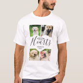ペットフォトコラージュ モダン 永遠に心に Tシャツ (正面)