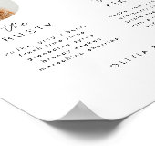 ペットフォトシグネチャードリンク結婚メニューのバー記号 ポスター (角)