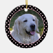 ペットフォトセラパーソナライズされたミックオーナメント セラミックオーナメント (正面)