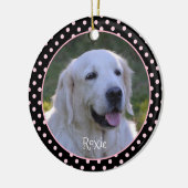 ペットフォトセラパーソナライズされたミックオーナメント セラミックオーナメント (左)