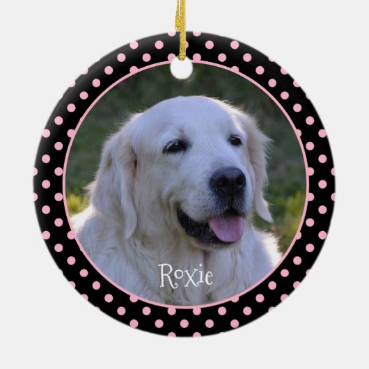 ペットフォトセラパーソナライズされたミックオーナメント セラミックオーナメント (裏面)