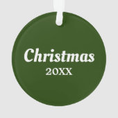 ペットフォトドッグレッドローズリースクリスマスオーナメント オーナメント (裏面)