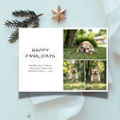 ペットフォトハッピーPawlidays BullDogおもしろいクリスマス シーズンカード