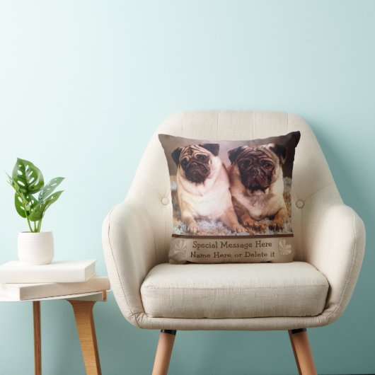 ペットフォトパーソナライズされたピローあなたの写真と文字 クッション (椅子)