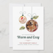 ペットフォトファミリークリスマスモダン シーズンカード (正面)