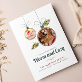 ペットフォトファミリークリスマスモダン シーズンカード