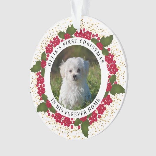 ペットフォトファースト永遠ホームクリスマスオーナメント オーナメント (正面)