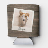 ペットフォトフレーム素朴ウッドパーソナライズされた 缶クーラー (裏面)