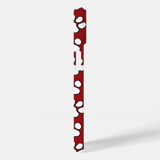 ペットフォトフレーム赤い黒い手が犬の骨をプリント Case-Mate iPhoneケース (裏面 / 右)