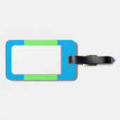 ペットフォトブルーとグリーンのラゲッジタグ ラゲッジタグ (裏面横)