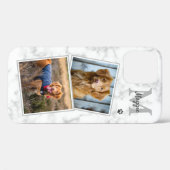 ペットフォトマーブルモノグラムイニシャル名2 Cat Dog Case-Mate iPhoneケース (裏面 (横))
