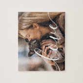 ペットフォトモダンスクリプエレガントト ジグソーパズル (縦)