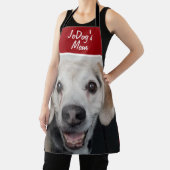ペットフォトレッドホワイトドッグママママエプロン エプロン (インサイチュ)