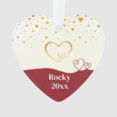 ペットフォト入り"Love"ゴールドラメ オーナメント (裏面)