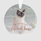 ペットフォト初めてのクリスマスフォーエバーホームバラ金ゴールド オーナメント (正面)