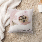 ペットフォト名前をカスタムするポープリントドッグ恋人 クッション (ブランケット)