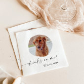 ペットフォト結婚のナプキン |モダン結婚の装飾 スタンダードランチョンナプキン