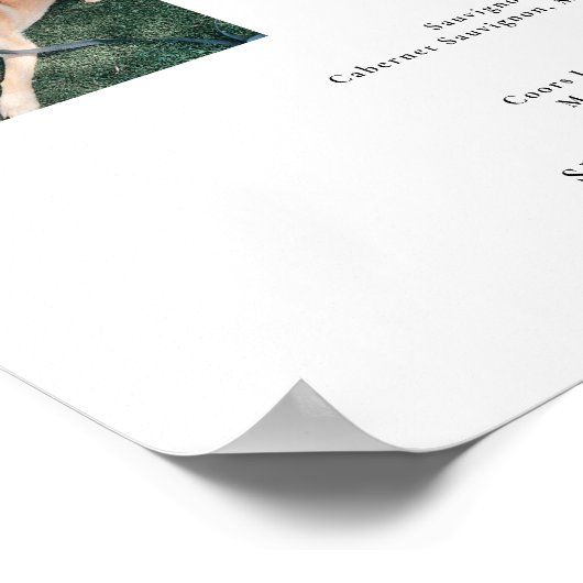 ペットフォト結婚ポスター付きバーメニュー ポスター (角)