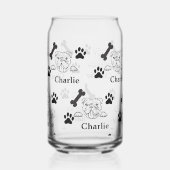 ペットフォト缶ガラスのバーウェアパーソナライズされたカップ ガラス缶 (左)