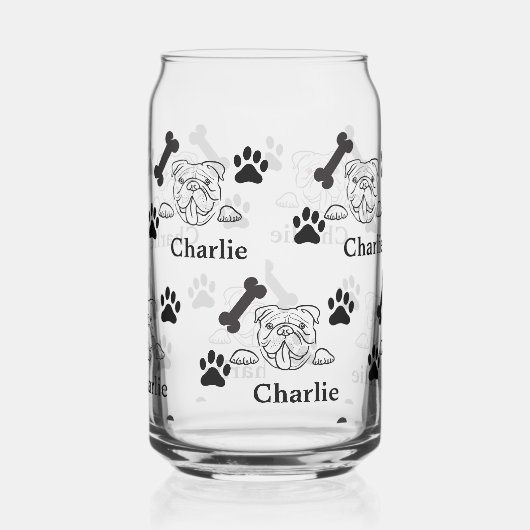 ペットフォト缶ガラスのバーウェアパーソナライズされたカップ ガラス缶 (左)
