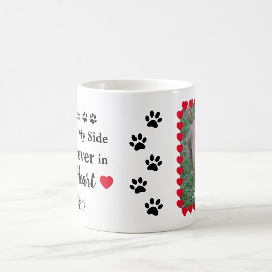 ペットフォト記念ハートフレーム記念コーヒーマグ コーヒーマグカップ (中央)