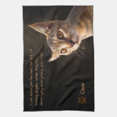 ペットフォパーソナライズされたトキャットドッグ愛人テンプレート キッチンタオル (縦)