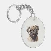 ペットフォパーソナライズされたトドッグラバーキープサキーチェーン キーホルダー (正面左)