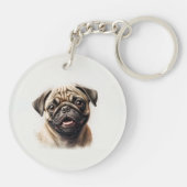 ペットフォパーソナライズされたトドッグラバーキープサキーチェーン キーホルダー (裏面)