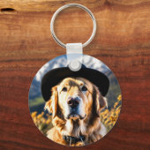 ペットフォパーソナライズされたトドッグラバーキープサキーチェーン キーホルダー (裏面)