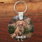 ペットフォパーソナライズされたトドッグラバーキープサキーチェーン キーホルダー (裏面)