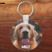 ペットフォパーソナライズされたトドッグラバーキープサキーチェーン キーホルダー (裏面)