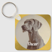 ペットフォパーソナライズされたトドッグラバーキープサキーチェーン キーホルダー (正面)