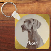 ペットフォパーソナライズされたトドッグラバーキープサキーチェーン キーホルダー (正面)