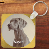 ペットフォパーソナライズされたトドッグラバーキープサキーチェーン キーホルダー (裏面)