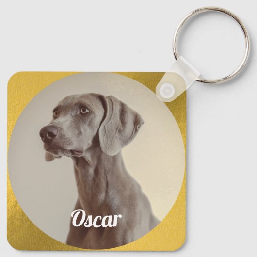ペットフォパーソナライズされたトドッグラバーキープサキーチェーン キーホルダー (裏面)