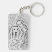 ペットフォパーソナライズされたトドッグラバーキープサキーチェーン キーホルダー (裏面)