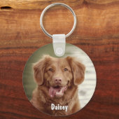 ペットフォパーソナライズされたトドッグラバーキープサキーチェーン キーホルダー (正面)
