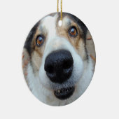 ペットフォパーソナライズされたトドッグ愛人カスタム文字 セラミックオーナメント (右)